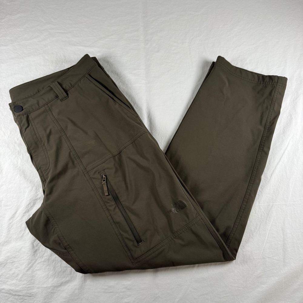 North Face Men's Size 36 Taupe Green Hiking Outdoor Stretch Cargo Basin Pants